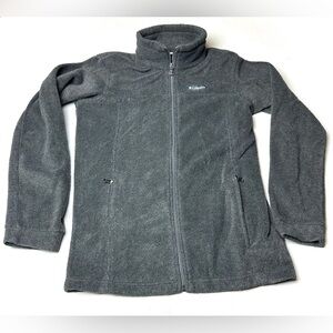 Columbia Kids Large 14 16 Gray‎ Fleece Jacket Full Zip Long Sleeve Sweater